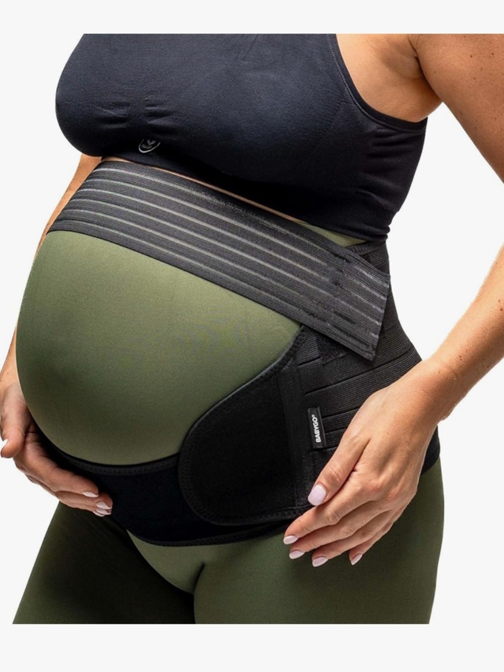 Pregnancy Support Belt Maternity Belly Band Adjustable Black